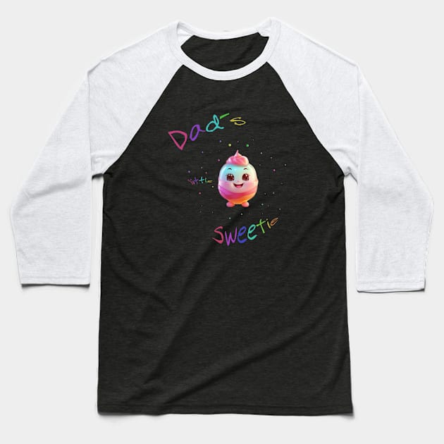 Dad´s little sweetie Baseball T-Shirt by Cavaleyn Designs